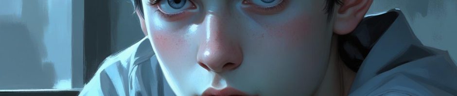 A thoughtful teenager sitting alone, looking down with a pensive expression, symbolising youth mental health struggles and silent suffering.